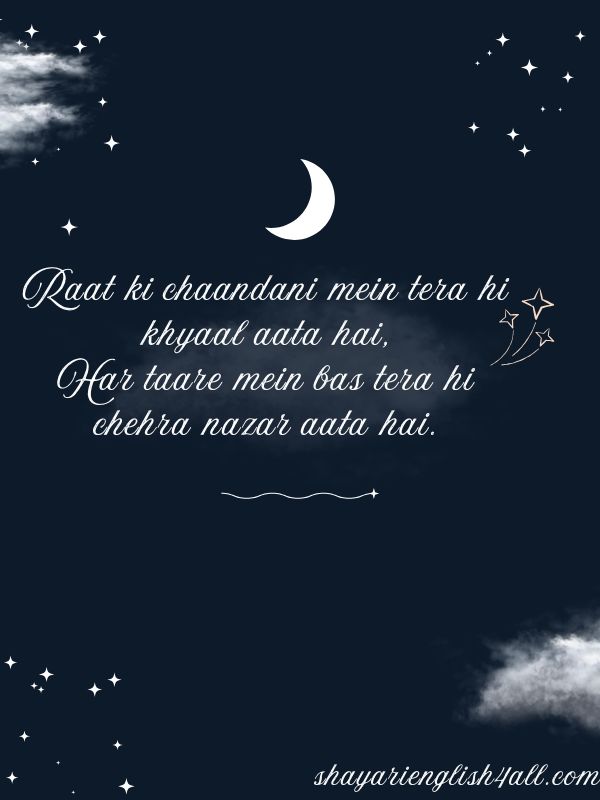 2 Line Good Night Shayari In English