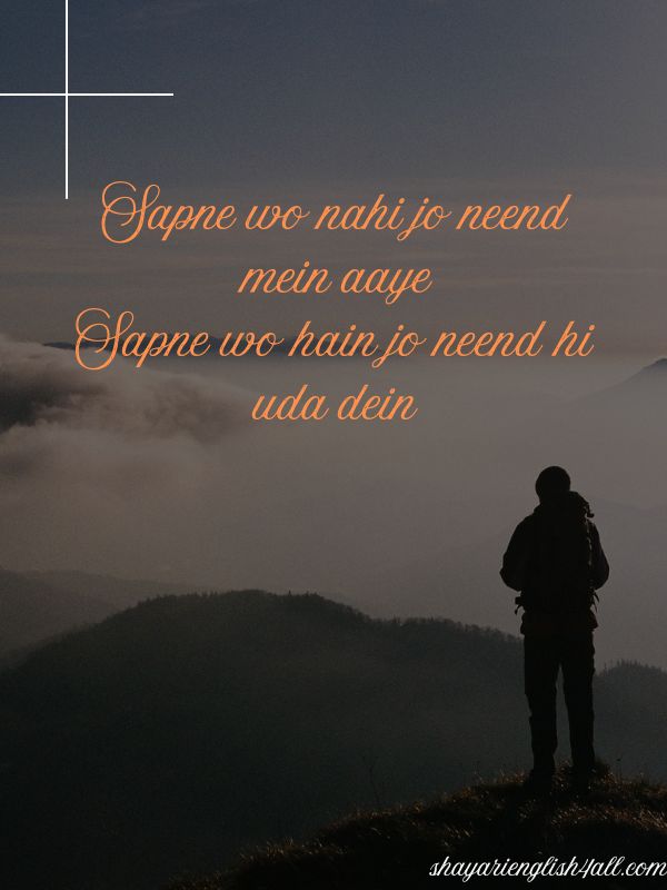 Motivational Shayari in english on Images